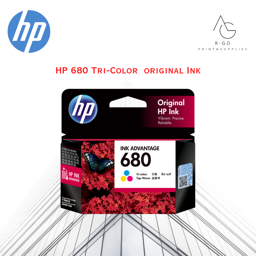 ตลับหมึก HP Ink 680 (สามสี) Original Ink Cartridge ของแท้ 100% | Shopee ...