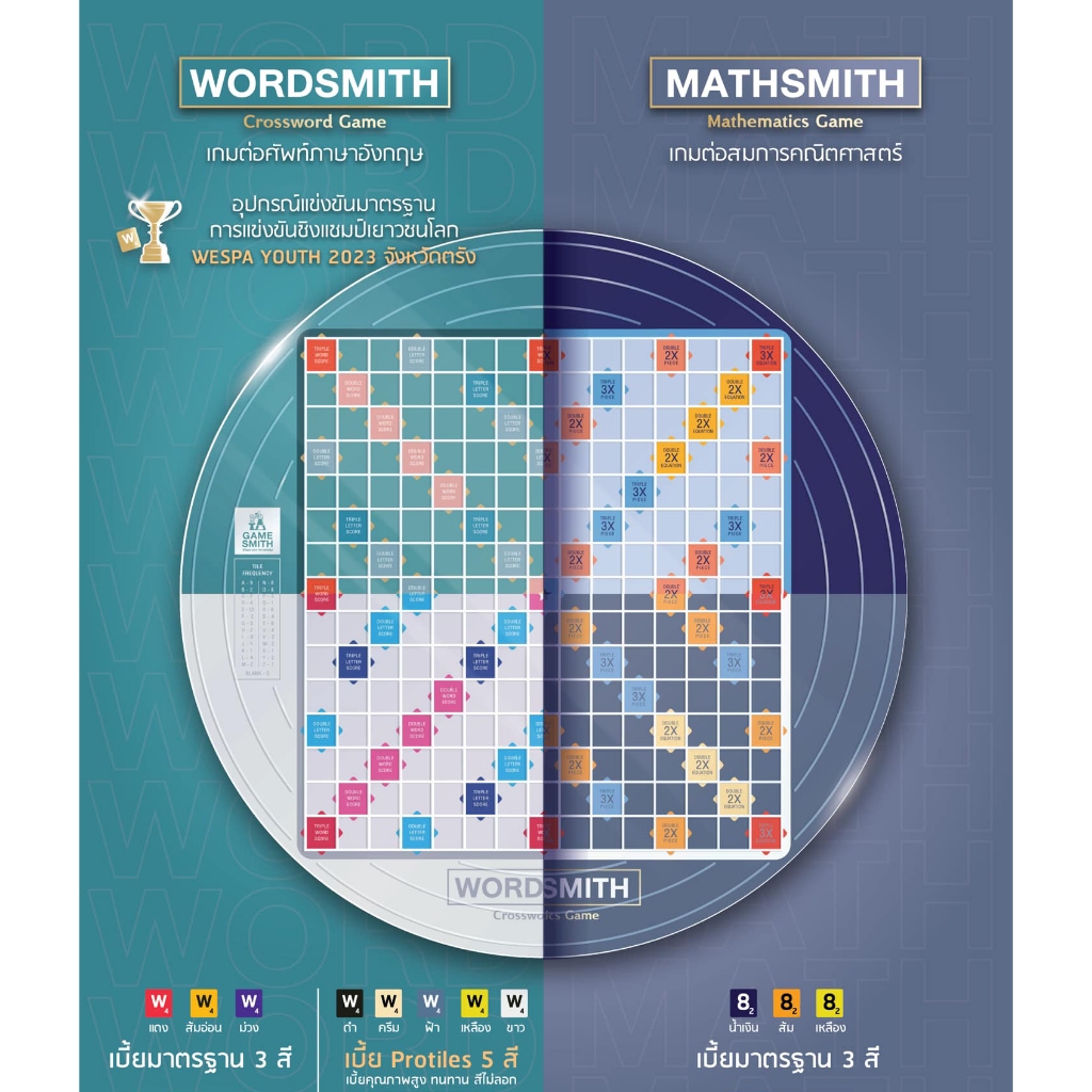 Wordsmith Crossword ครอสเวิร์ด พลาสติก(หมุนได้) รุ่นประถม-มัธยม (15x15 ...