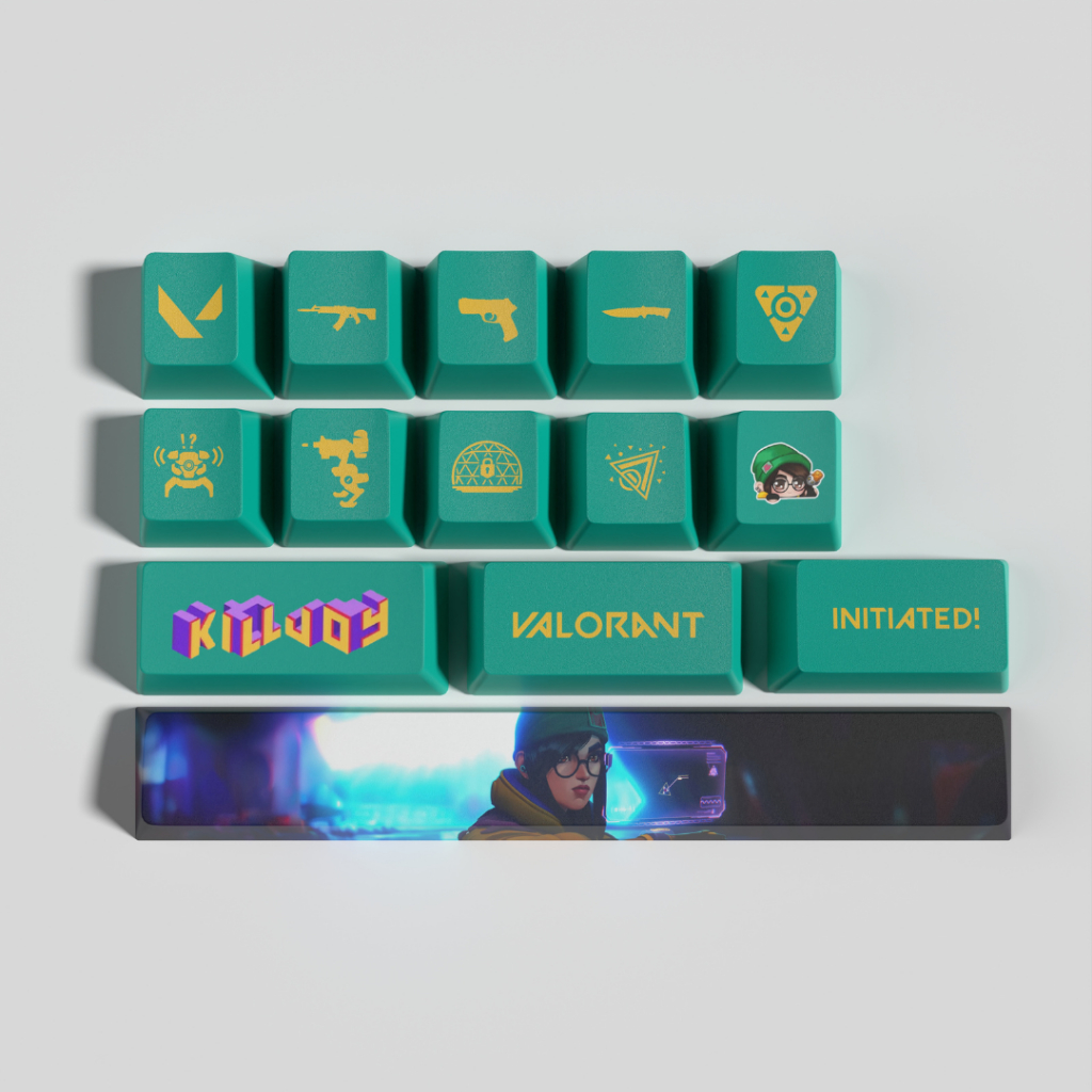 (พร้อมส่งจากไทย) Valorant Keycap คีย์แคป ปุ่มกดคีย์บอร์ด 14 keys OEM ...