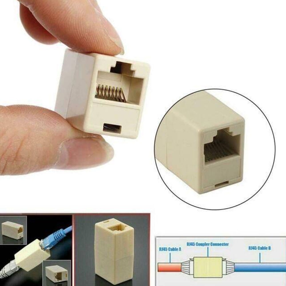 ตัวต่อความยาวสาย lan RJ45 (FF) Jack Connector RJ45 (FF) ตัวเชื่อมสาย ...
