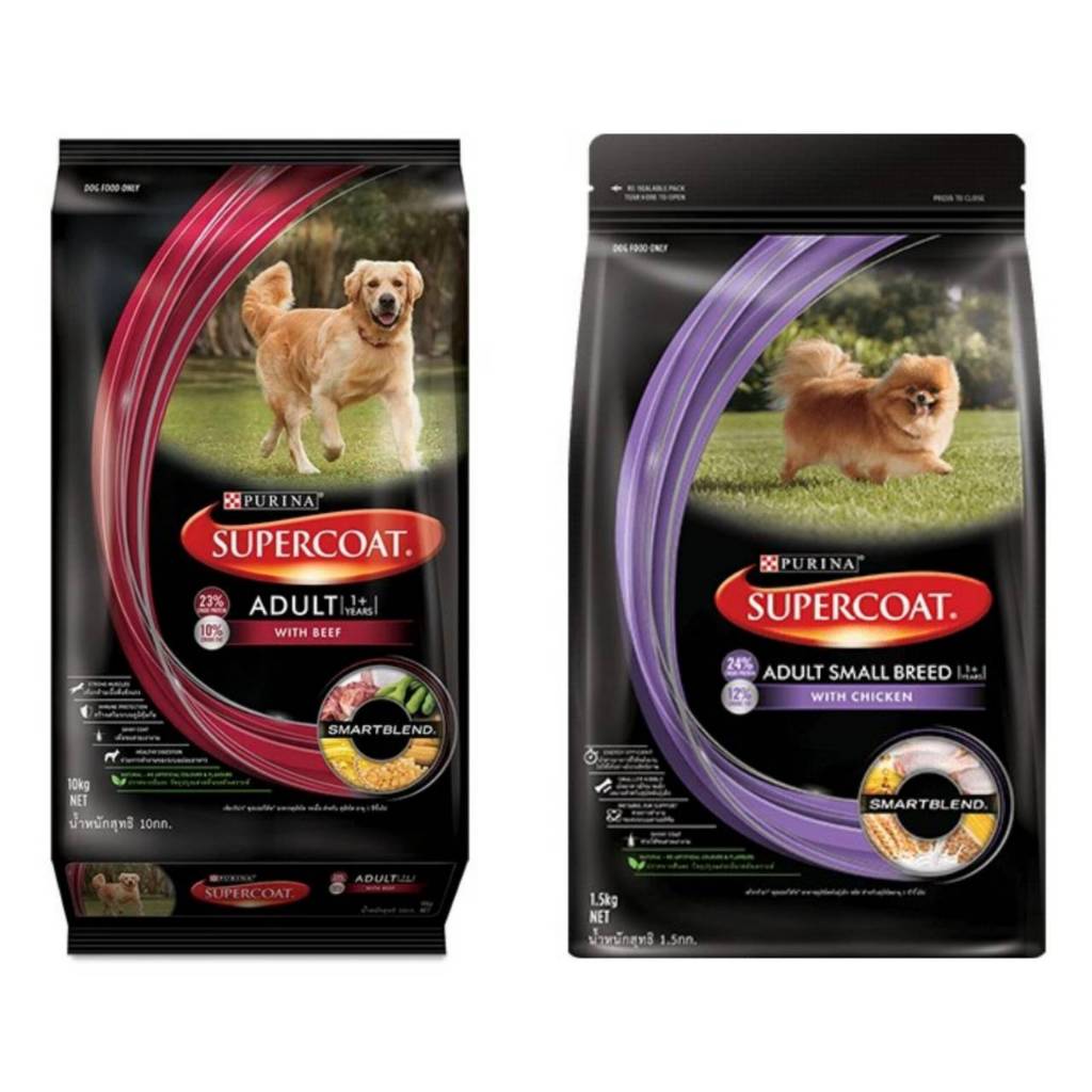 (มี 2 แบบ) Supercoat อาหารสุนัข 8 Kg. และ10 Kg. | Shopee Thailand