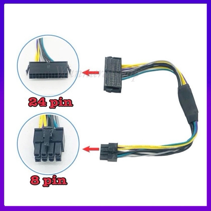 ELFJMZP ATX - Cavo adattatore 24 pin su ATX 8 pin per DELL Optiplex 3020/ 7020/9020 & Precision T1700, compatibile con schede madri DELL H61 H81 Q77 Q87 B75 A75 Q75 Q65 13in/33