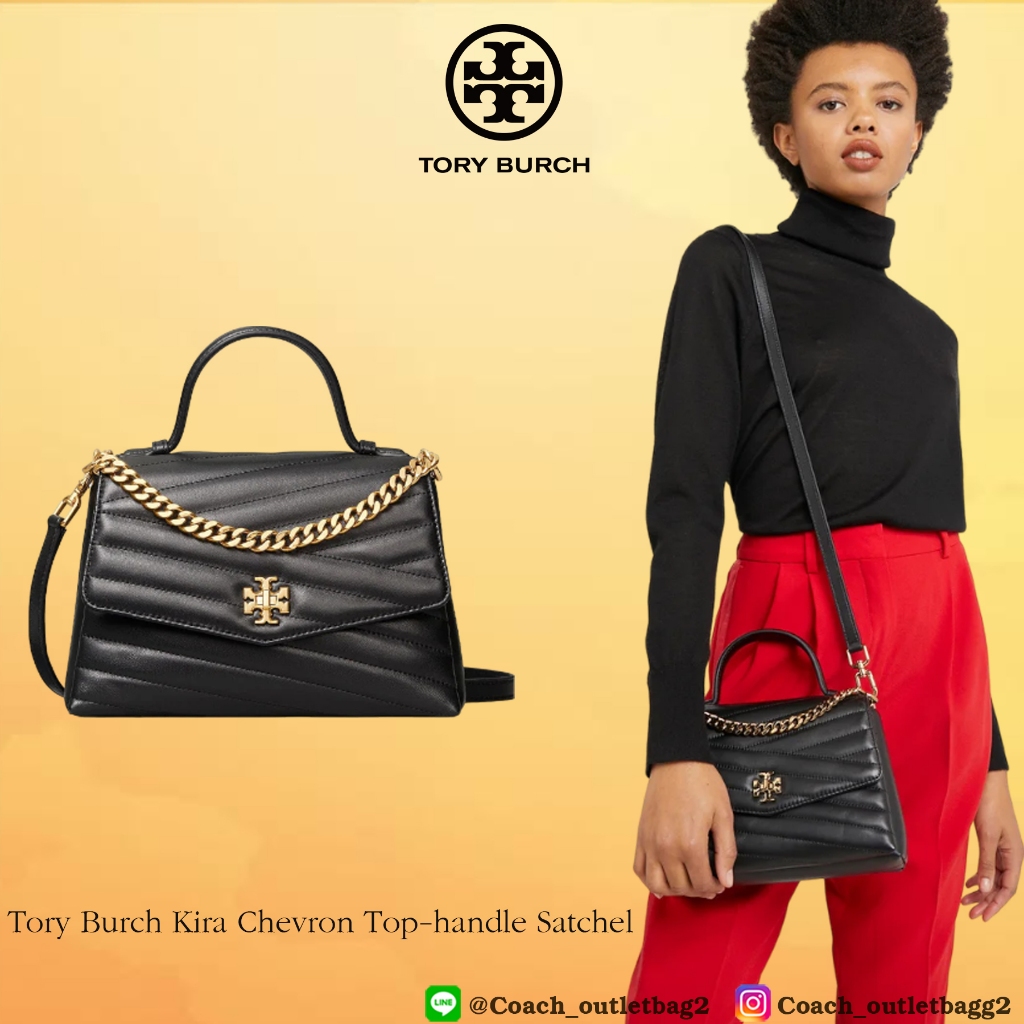 TORY BURCH Kira Chevron Tophandle Satchel Shopee Thailand