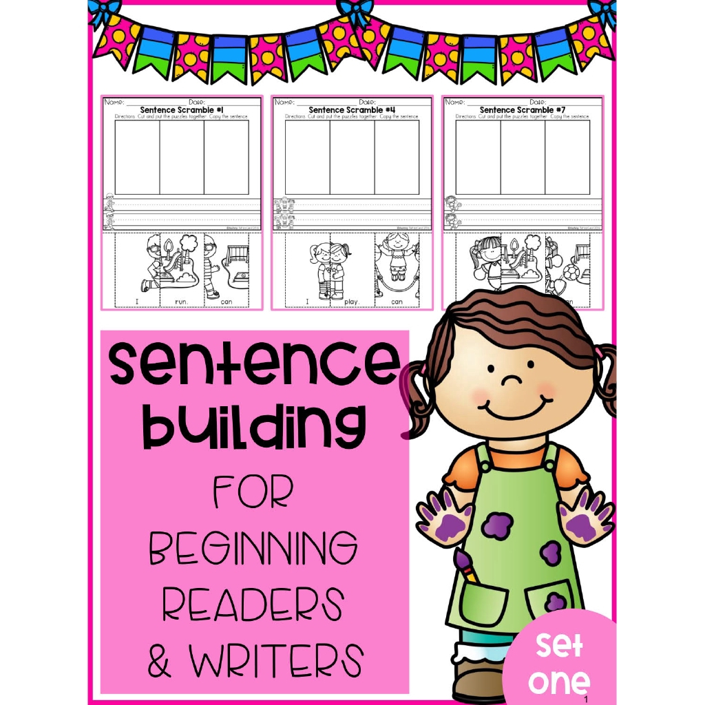 Worksheet Sentence Building Worksheet Cut and Paste English Reading ...