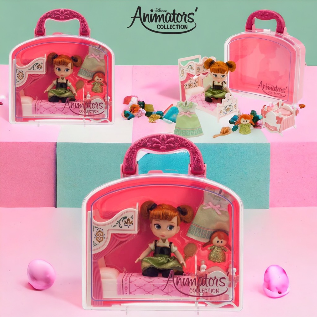 นำเข้า USA Disney Animators' Collection Anna Mini Doll Play Set 5