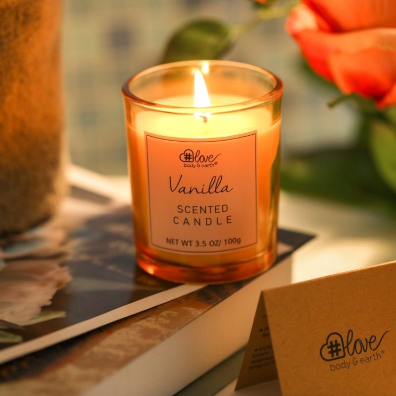 BODY & EARTH LOVE Scented Candles 400 กรัม ไขถั่วเหลืองธรรมชาติ 100 พร้อมน้ำมันหอมระเหย 11