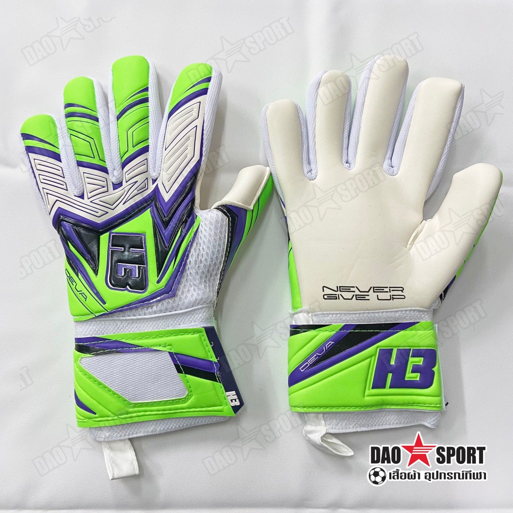 ถุงมือผู้รักษาประตู H3 DEVA รุ่นใหม่! 2024 โฟมเยอรมัน ฟิงเกอร์เซฟถอดได้ ...