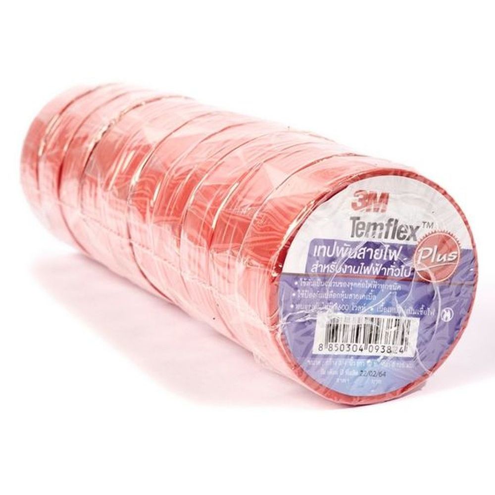 3M เทปพันสายไฟไวนิล TEMFLEX PLUS (1 ม้วน) เปิดบิล Vat ได้ กว้าง 3/4 ...