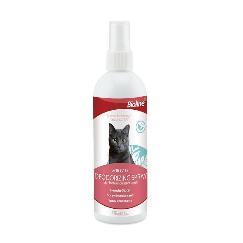 สเปรย์กำจัดกลิ่นพื้นที่เลี้ยงแมว Bioline Deodorizing Spray for Cats