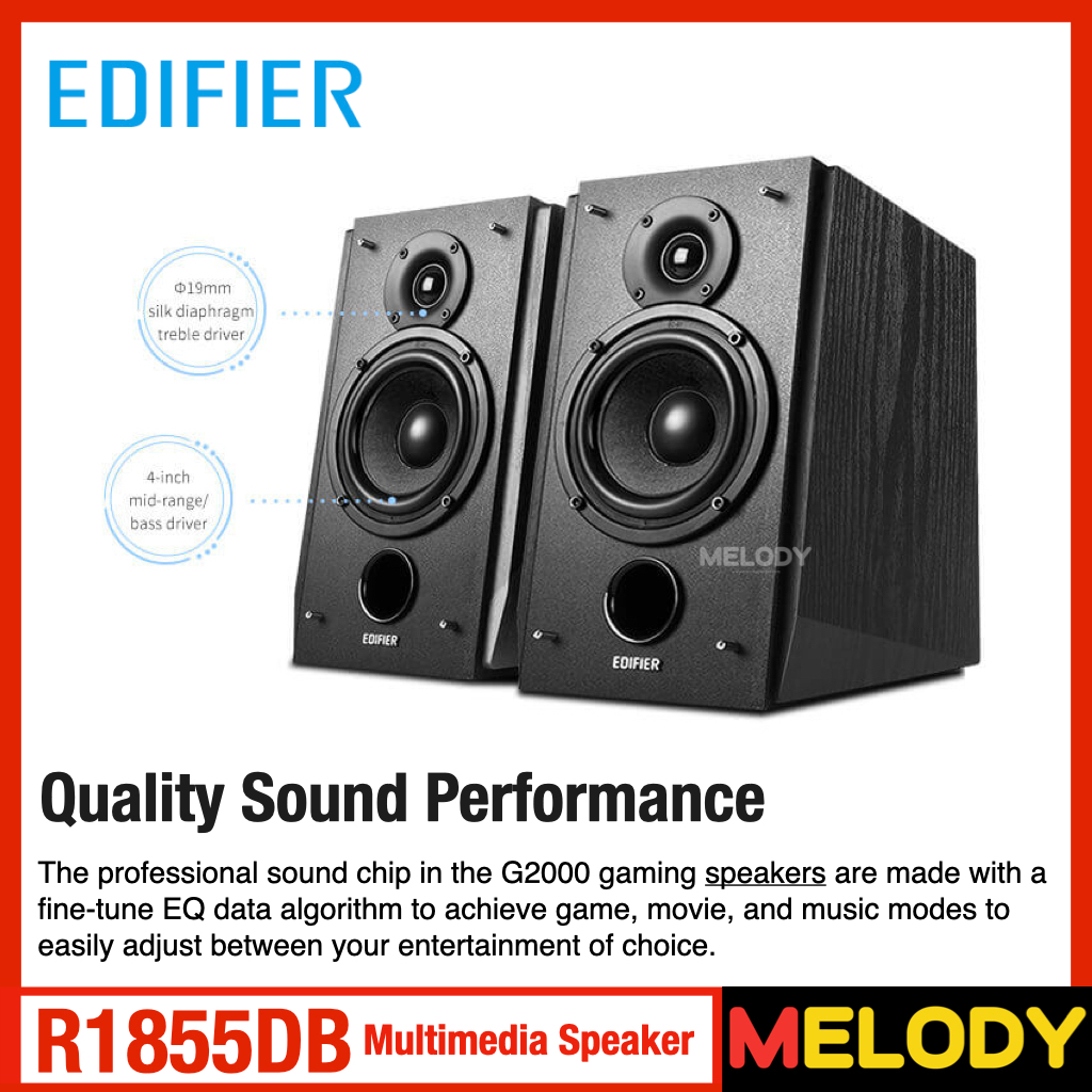 Edifier R1855DB Optical , Coaxial , Line In , Sub Out รับประกันศูนย์ ...