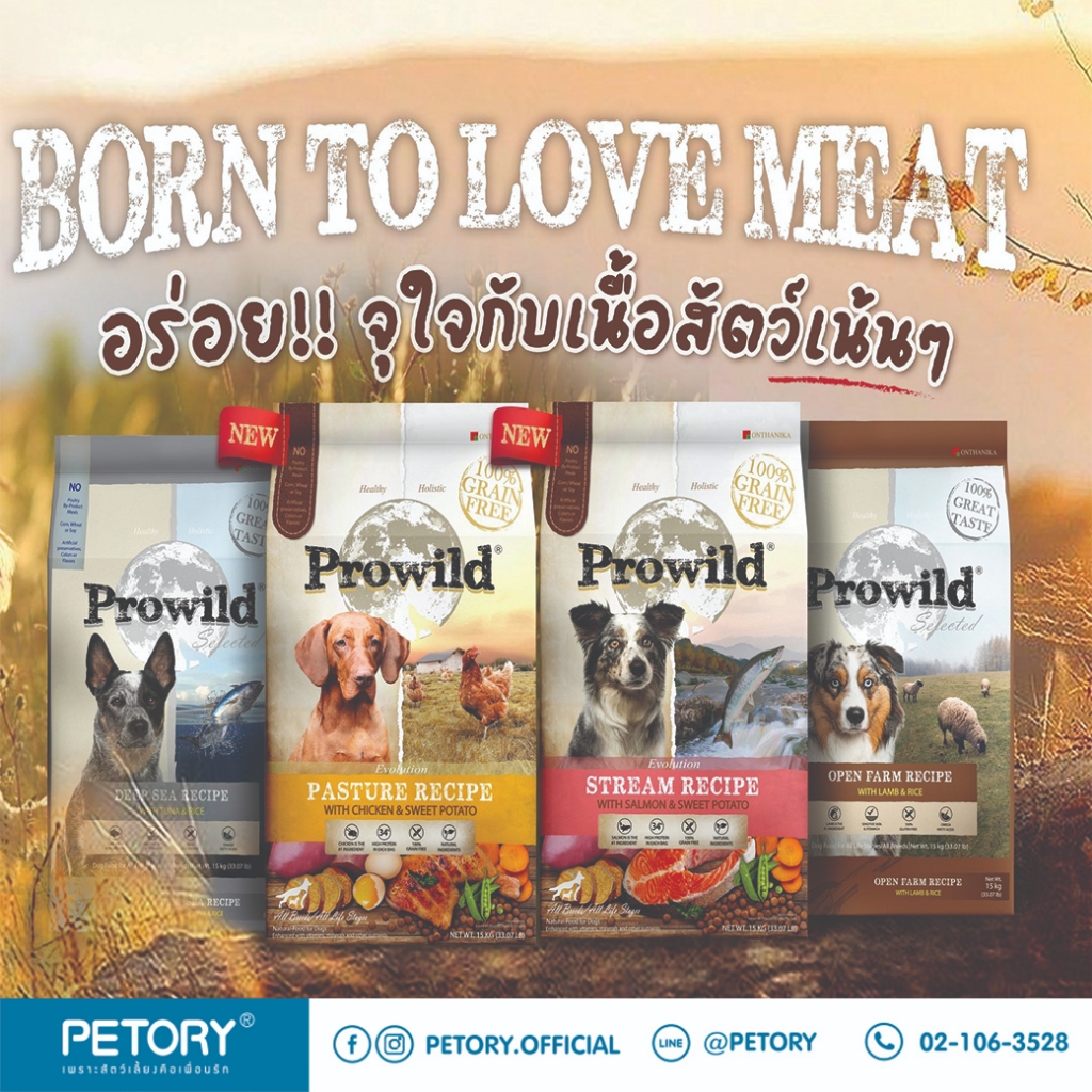 Prowild อาหารสุนัขทุกสายพันธุ์ ขนาด 3 kg. | Shopee Thailand