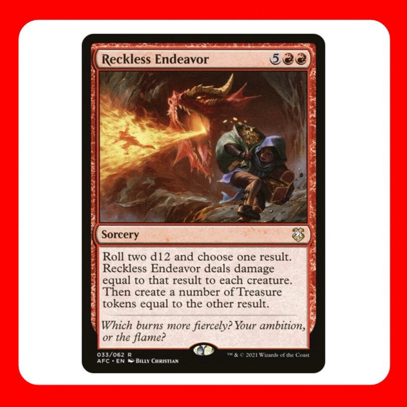 [MTG] Reckless Endeavor [AFC] [RED] [RARE] [NORMAL] [ENG] (การ์ดเมจิค ...