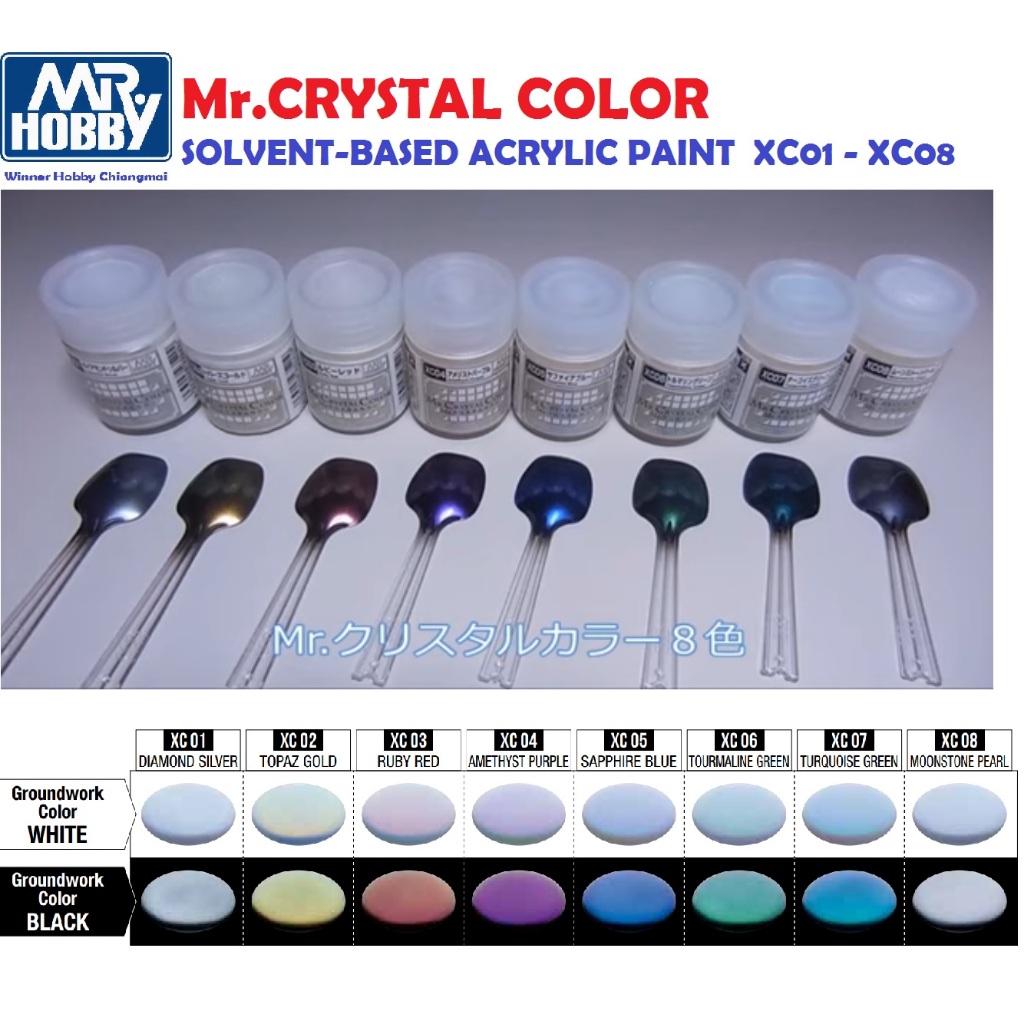 สีกันเซ่ Mr Hobby Mr CRYSTAL color XC01-XC08 18ml ของแท้จาก GSI JAPAN ...