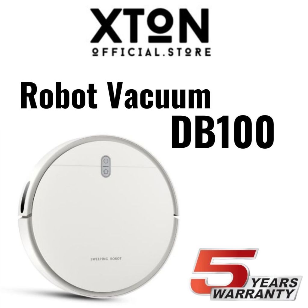 XTON Robot Vacuum DB100 หุ่นยนต์กวาด เครื่องดูดฝุ่น พัดลมดูดทรงพลัง ...