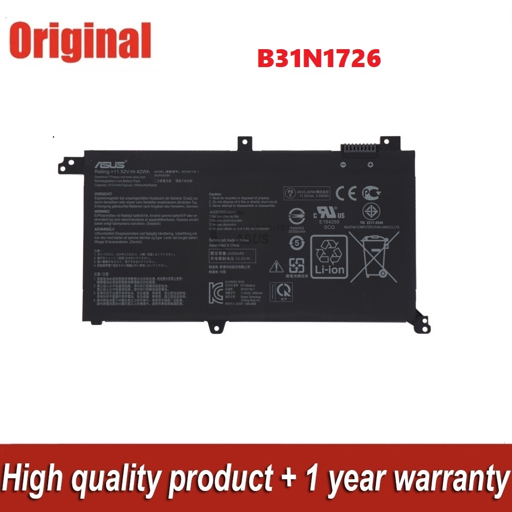 BATTERY ASUS แบตเตอรี่ เอซุส B31N1726 Battery for ASUS FX504 FX505 ...