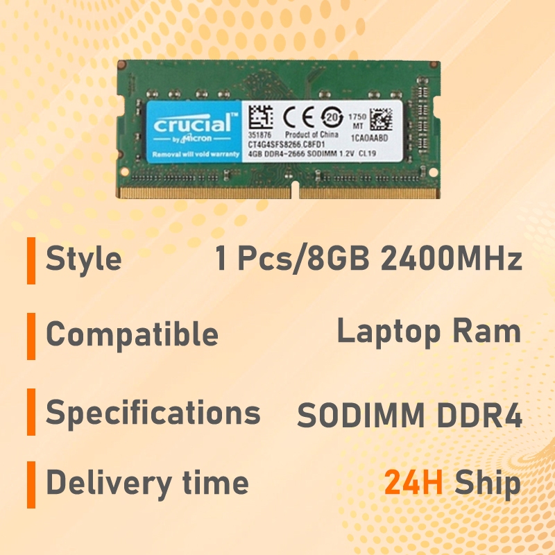 New Crucial RAM 16GB Kit (2x8GB) DDR4 2666 MHz CL19 Laptop Memory...
