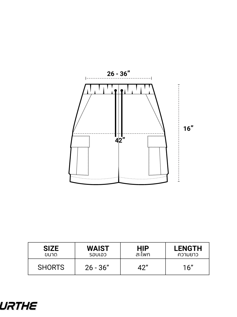 URTHE - กางเกงยีนส์ ขาสั้น สีฟอก รุ่น MINI DENIM SHORTS