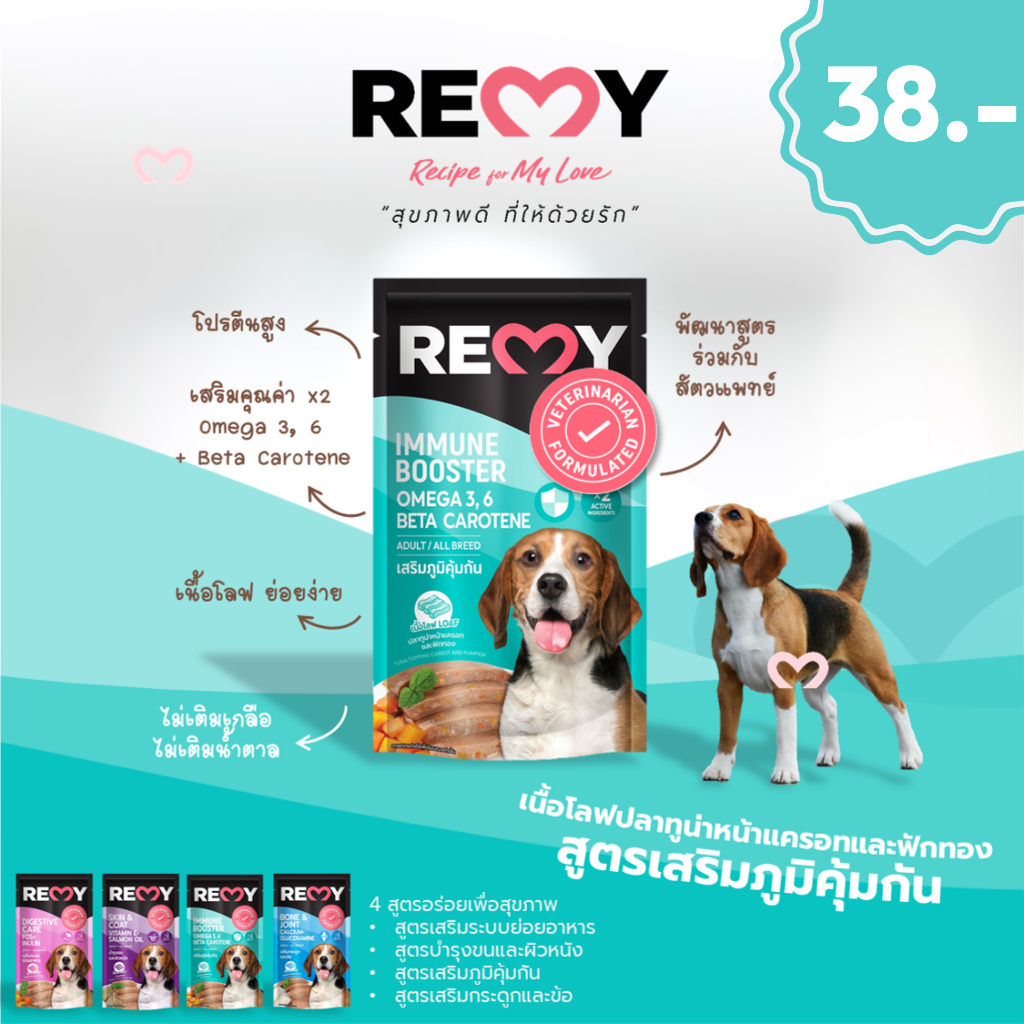 (5 แถม 1) REMY Dog wet food Vet-Formulated - เรมี่ อาหารเปียก สำหรับ ...