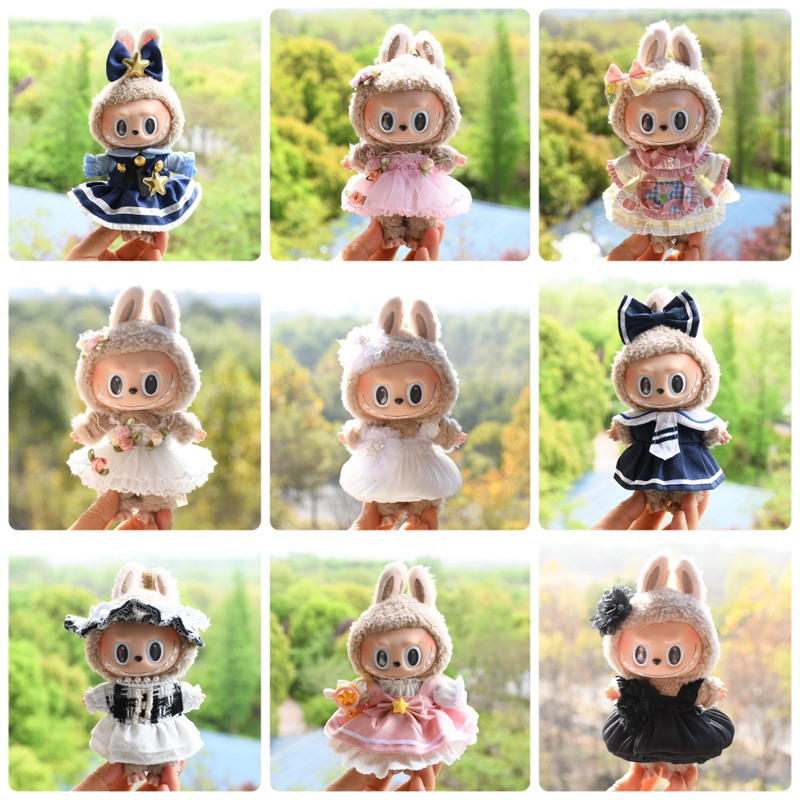 เดรสสำหรับตุ๊กตา labubu 17cm v.1,v.2 ตุ๊กตา10 cm | Shopee Thailand