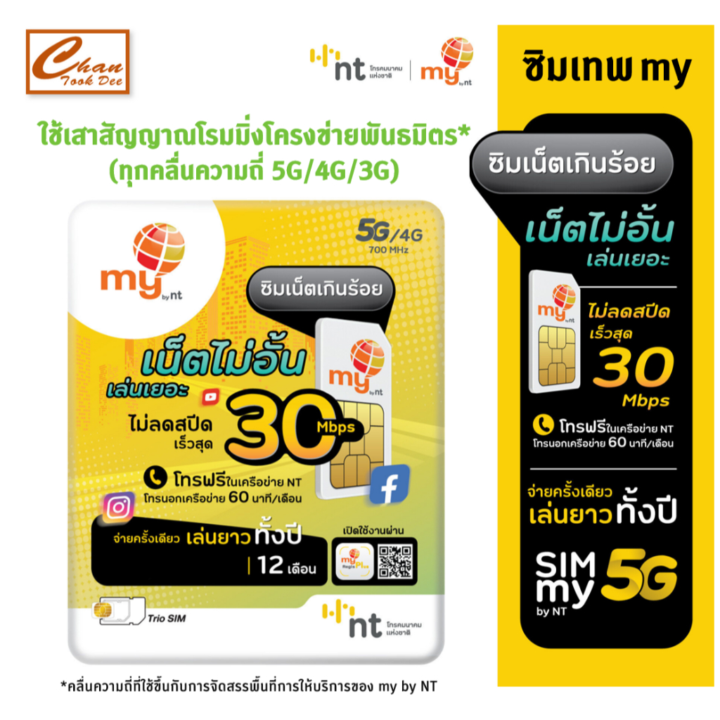 Sim DTAC รายปี เน็ต ไม่อั้น เน็ต ไม่ลดสปีด \ ซิมเทพmy by NT ซิมเน็ตเกิน ...