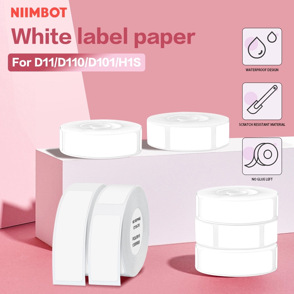 NIIMBOT Thermal Label 0.55"x1.18"(14x30mm) Waterproof Paperfor D11/D110/D101 /H1S, Self-Adhesive Stickers For Office&Home Orgnaizaiton, 1 Roll Of 210