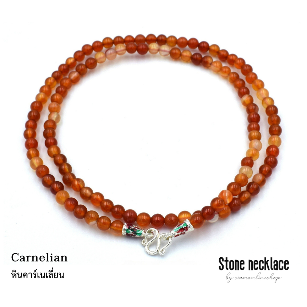 HAPPY WING CARNELIAN NECKLACE 1 DIAMOND main image 1