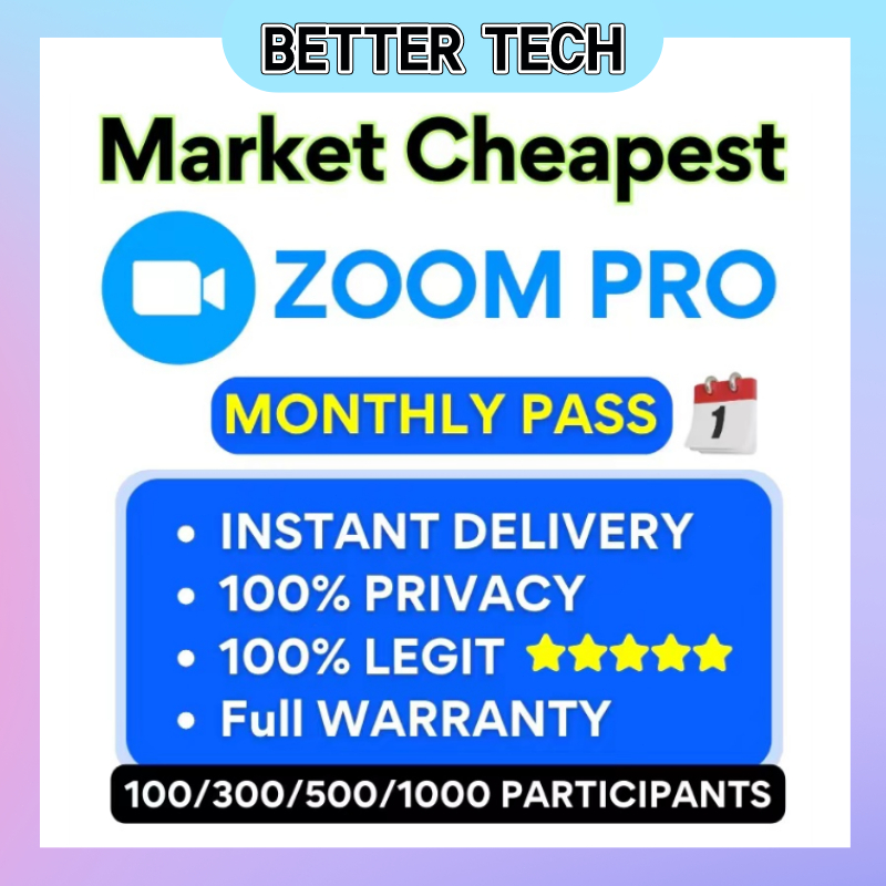 [Bettertech]Zoom pro meeting account monthly/yearly account 3/6/12