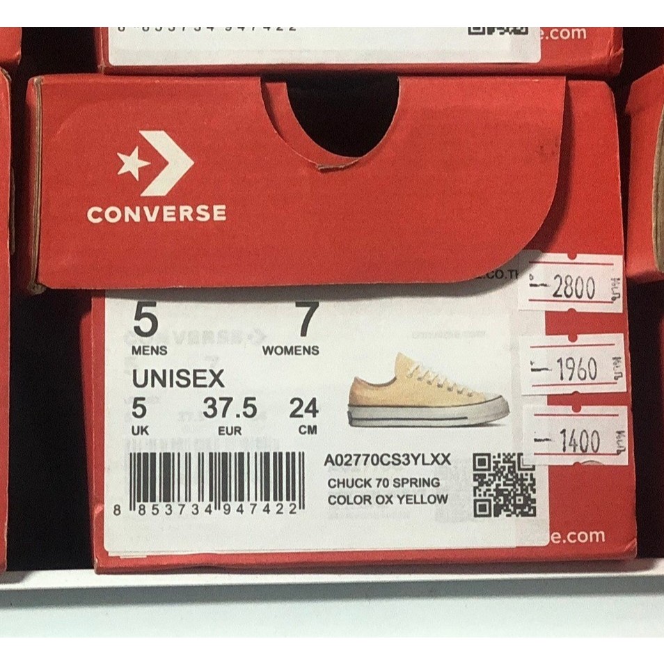 Converse All Star Chuck70 Spring Color OX Yellow (รับประกันสินค้าของแท้ ...