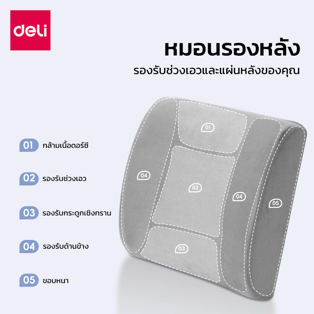 Deli เบาะรองนั่ง-หลัง VS752/VS753