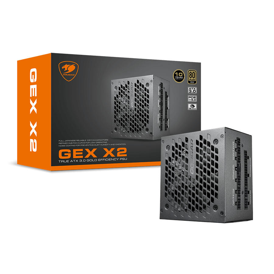 PSU Cougar GEX X2 850W ,GEX 750W, GEX 850W 80PLUS GOLD (Full modular) # POWER SUPPLY PC
