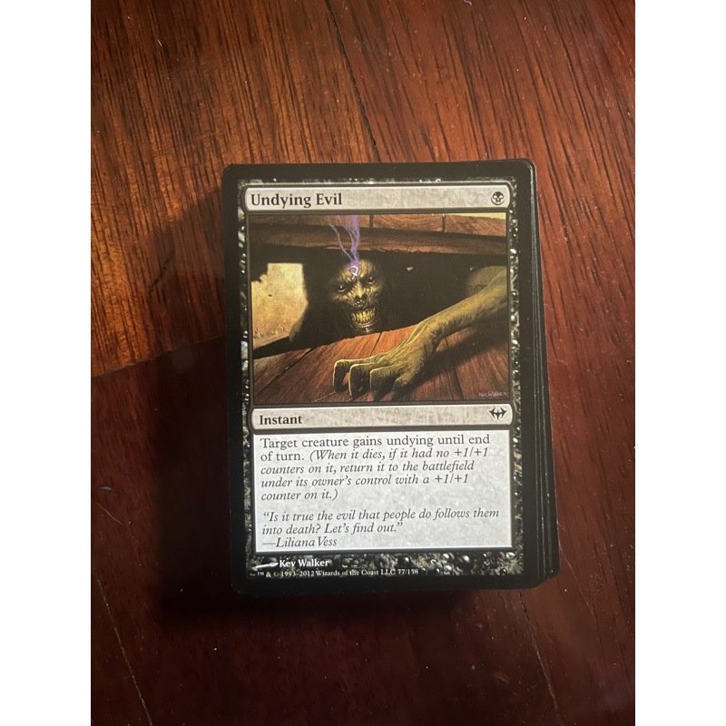 การ์ด MTG Undying Evil Black Magic the gathering EDH รุ่น DKA สภาพ ExNm Shopee Thailand