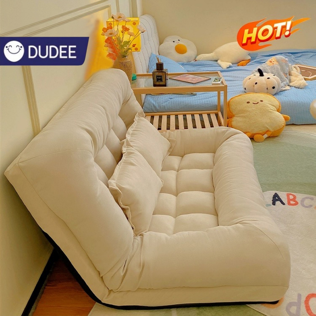 DUDEE โซฟาปรับนอนวางพื้น โซฟานั่งเล่น เสื่อทาทามิ นุ่มสบายมาก เหมาะกับคอนโด ห้องนั่งเล่น ห้องนอนเล็ก