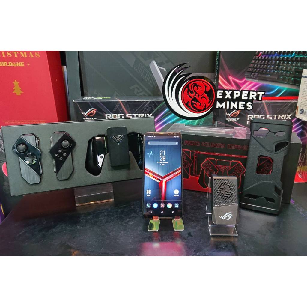 ROG PHONE 2 ULTIMATE RAM 8 ROM 128GB + ROG KUNAI GAMING PAD + CASE +ROG ...