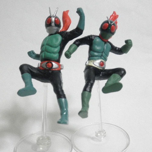 BANDAI : Kamen Rider No.1+No.2 (old) - rider kick ver. - HG Gashapon ...