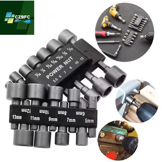 CZBFC Bộ socket nhanh, đầu vít dùng cho máy khoan điện, bộ 14 chiếc, kích thước 5‑12 mm