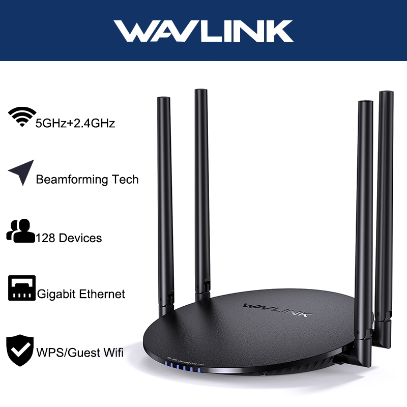 WAVLINK AC1200 Dual-Band Wi-Fi Router 2.4GHz / 5GHz สตรีมวิดีโอ 4K ความ ...