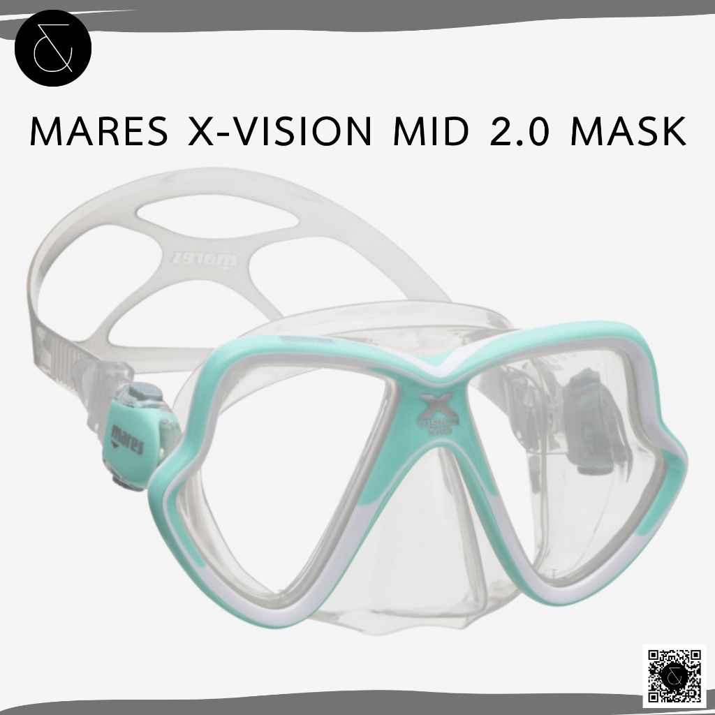 Maschera Subacquea Mares X-Vision Mid 2.0, Design Compatto Per Volti Piccoli, Campo Visivo Ampio, Cinturino A X, Disponibile Con Lenti Ottiche