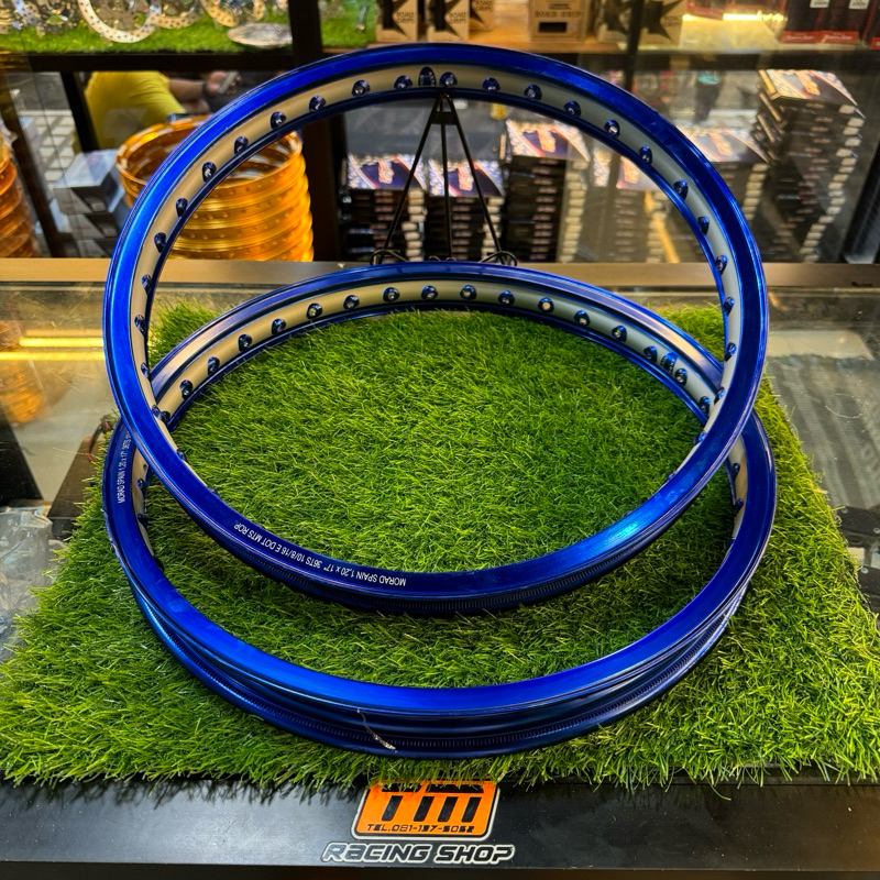 ล้ออาก้อน (Akront) รางน้ำ ลายทูโทน สีน้ำเงิน งานเหมือน | Shopee Thailand