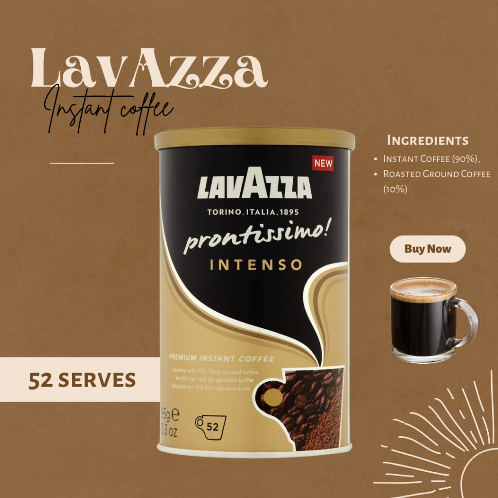🔥LAVAZZA Prontissimo! Premium Instant Coffee 95g ☕️กาแฟผงรสชาติพรีเมียม ...