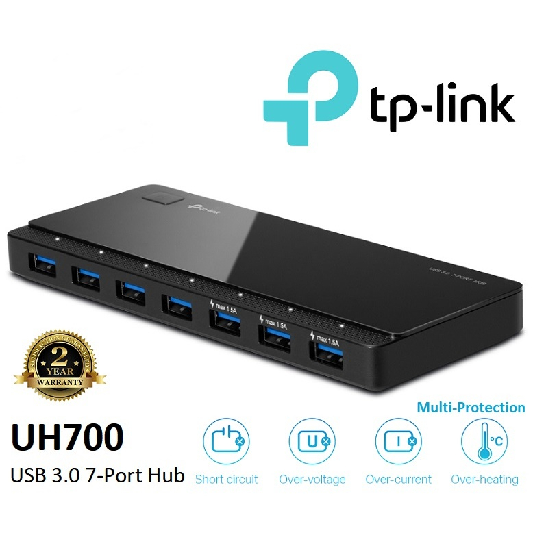 TP-LINK รุ่น UH700 ยูเอสบีฮับ USB HUB 3.0 7 PORTS การโอนถ่ายข้อมูลสูง ...