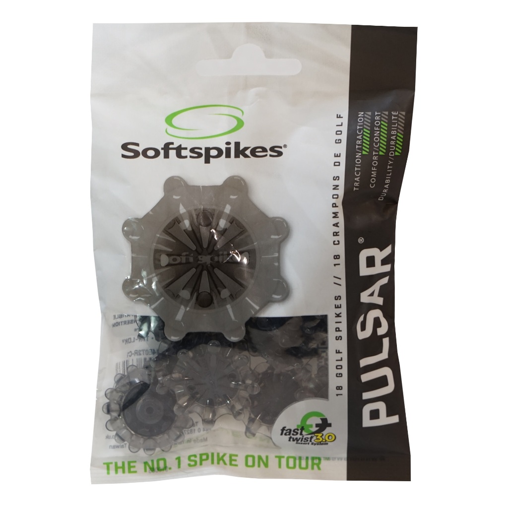 Tacos De Golf Softspikes Black Widow Fast Twist 3.0 - Pack De 18 Unidades, Los Más Usados En El Tour