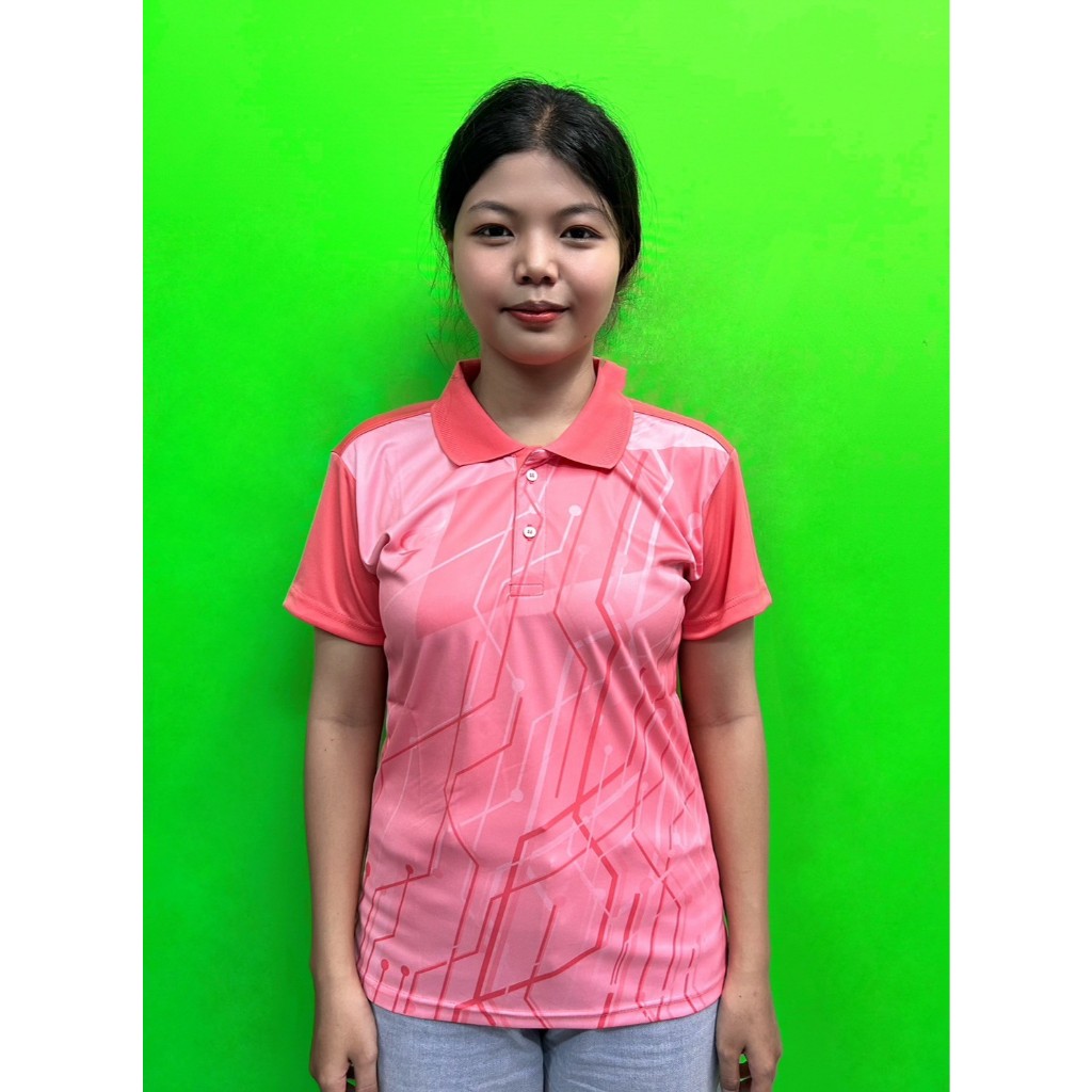 SA303 เสื้อโปโลหญิงแบบพิมพ์ลาย ใส่ทำงาน ใส่เล่นกีฬา ผ้าเรียบลื่น ยี่ห้อ ...