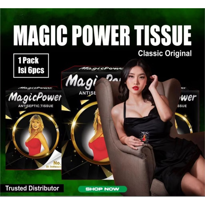 Indonesia Tissue Magic Power Man @ 6 Sachets / Magic power ทิชชู่เปียก ...