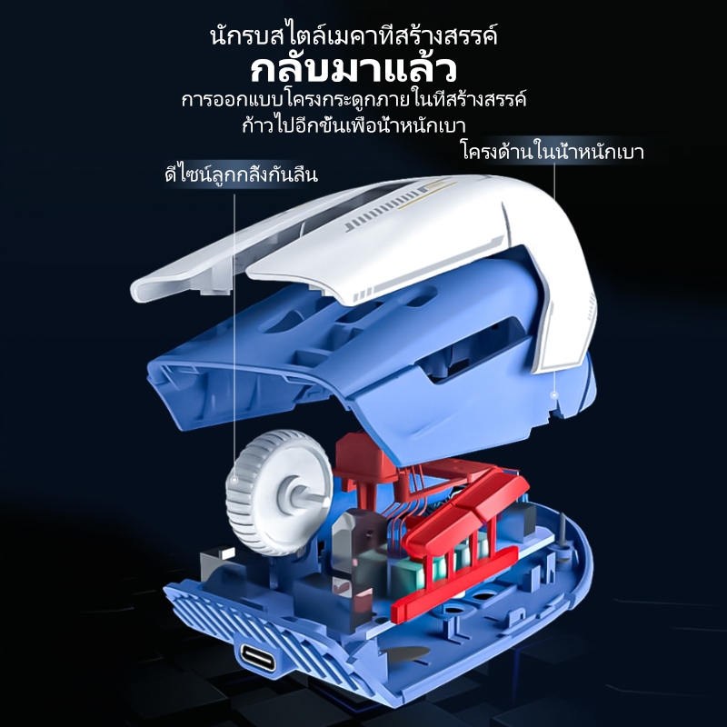NETPAC เมาส์บลูทูธไร้สาย เมาส์สำหรับเล่นเกม E-Sports เมาส์ที่เงียบเป็น ...