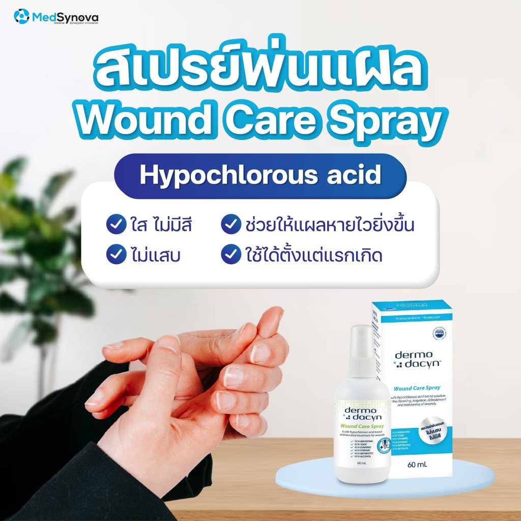 Dermodacyn Wound Care Spray เดอร์โมดาซิน วูนด์ แคร์ สเปรย์ [60 ml ...