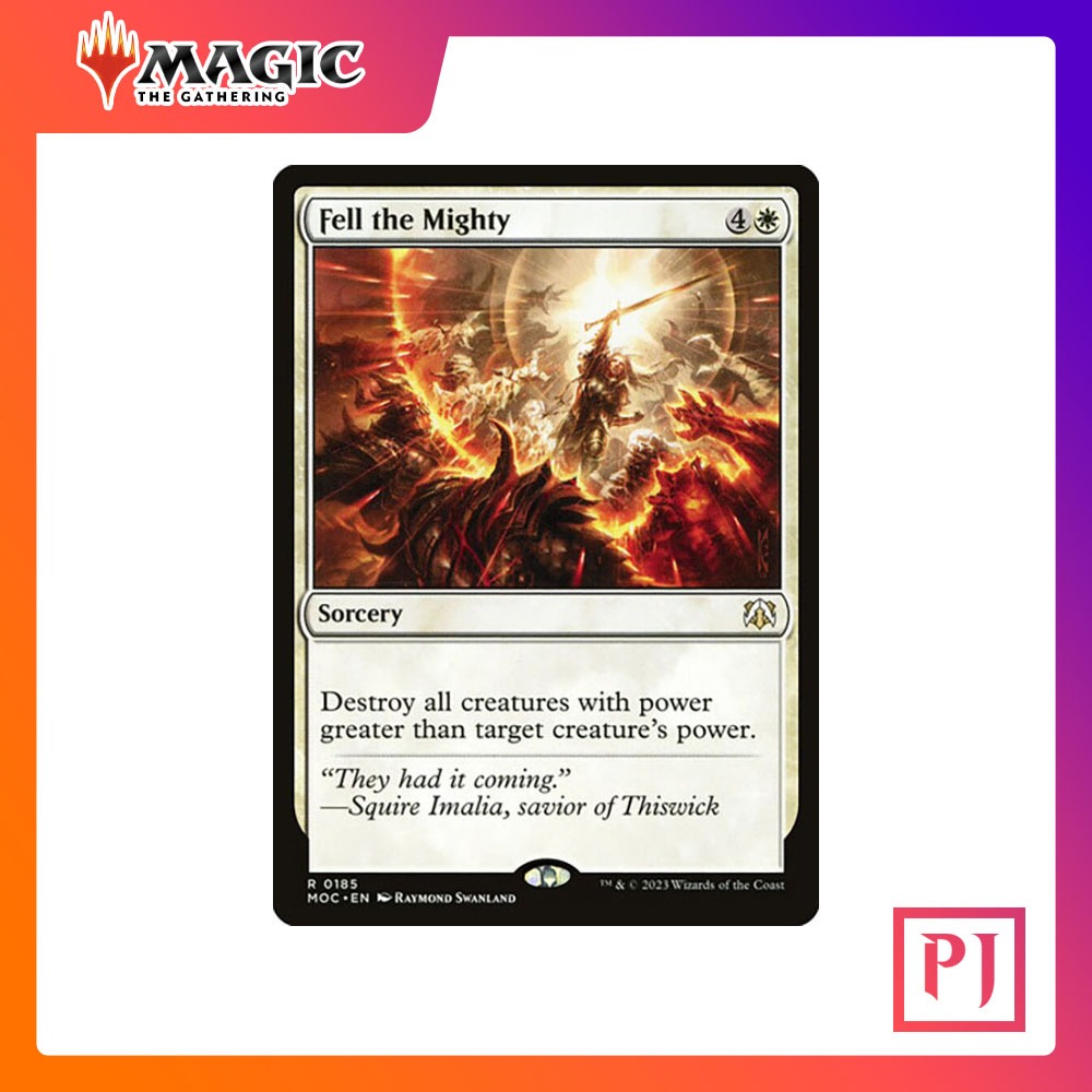 [MTG] Fell the Mighty [MOC] [WHITE] [RARE] [NORMAL] [ENG] (การ์ดเมจิค ...