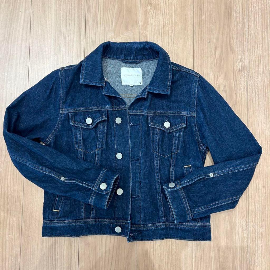 Pre-order เสื้อแจ็คเก็ต SEVENDAYS=SUNDAY denim jacket | Shopee Thailand