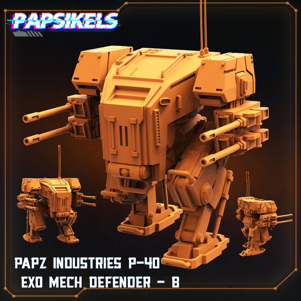 EXO Mech Defender [B] - Democracy Troopers - Construct / 32mm scale 3D ...