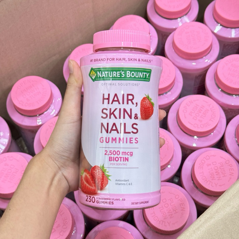 Nature's Bounty, Optimal Solutions, Hair, Skin & Nails Gummies  Ẻ2500mcg,6000mcg | Shopee Thailand