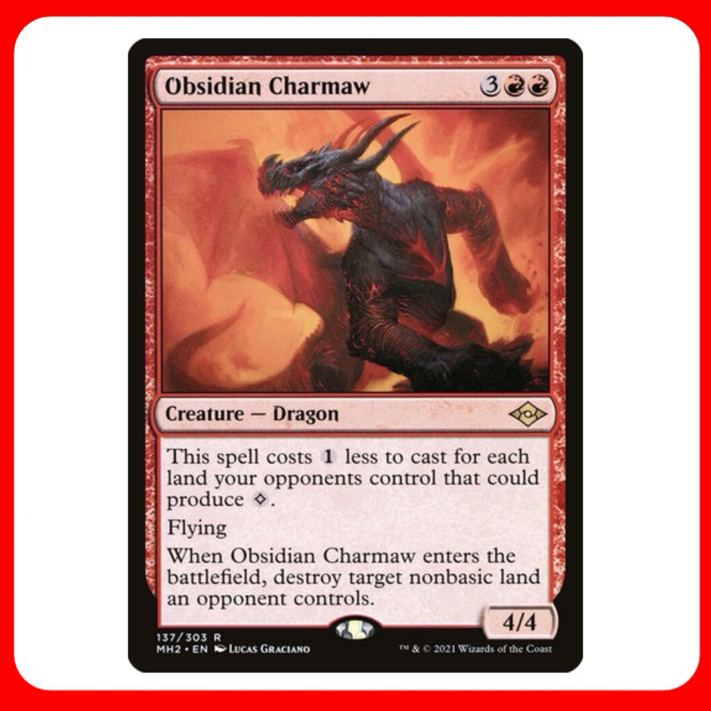 [MTG] Obsidian Charmaw [MH2] [RED] [RARE] [NORMAL] [ENG] (การ์ดเมจิค ...